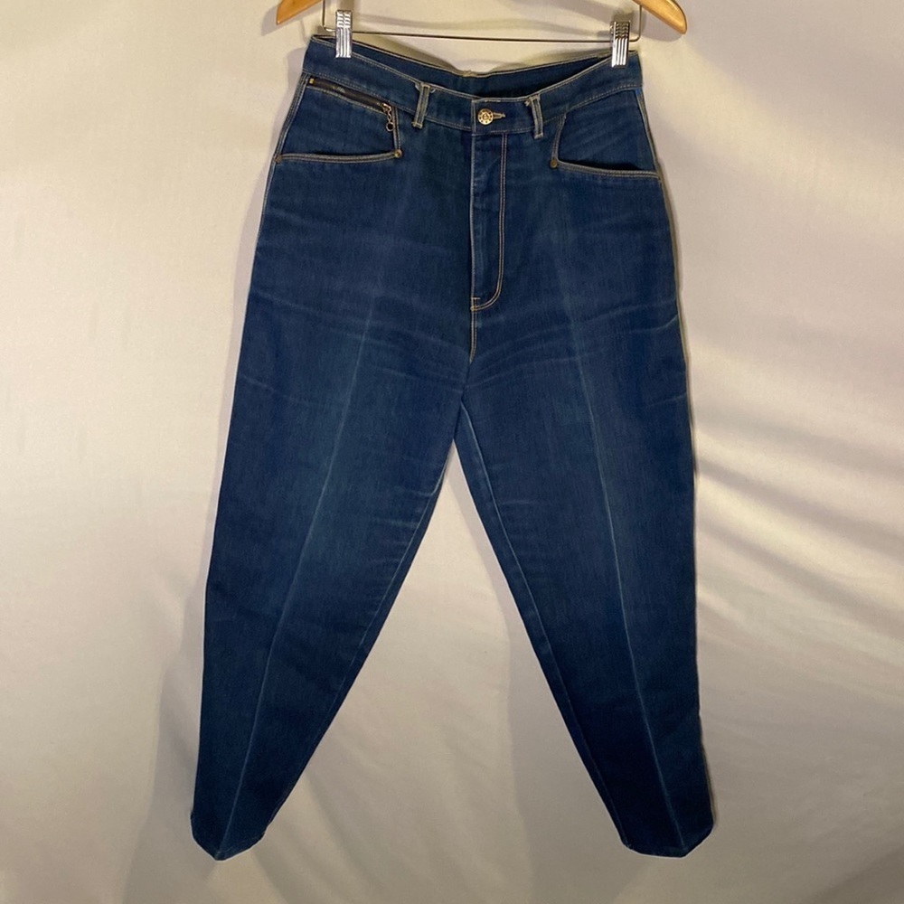 Gitano Dark Blue High-Waist Cropped Jeans